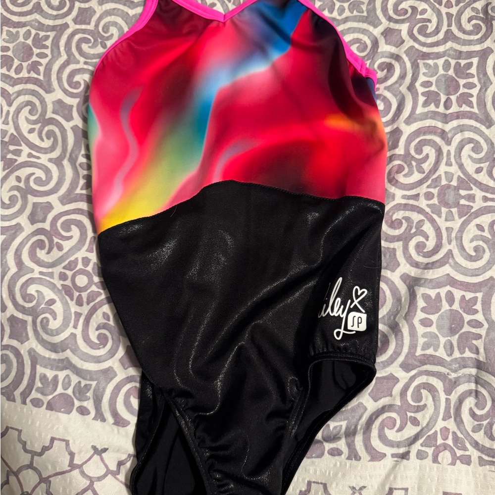 Sylvia P - Multicolor and Black Gymnastics Leotard.